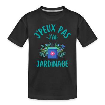 Jardinage jardin jardiner - T-shirt bio Premium Enfant - noir - Devant