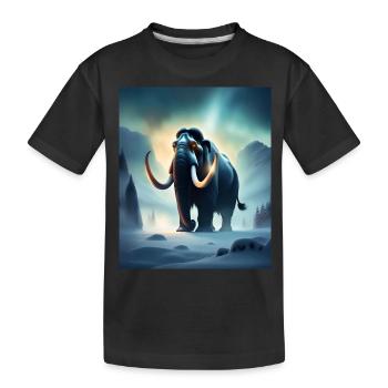 scary evil mammoth - Kids' Premium Organic T-Shirt - black - Front