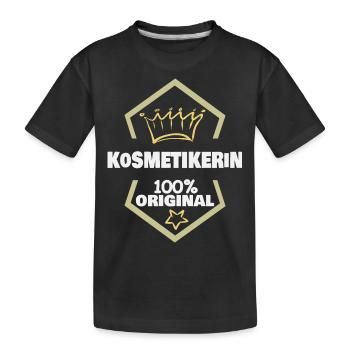 Kosmetikerin als Arbeit - Kinder Premium Bio T-Shirt - Schwarz - Vorne