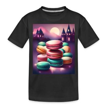 Awesome meringue macaroons - Kids' Premium Organic T-Shirt - black - Front