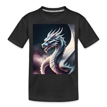 Silhouette de dragon - T-shirt bio Premium Enfant - noir - Devant