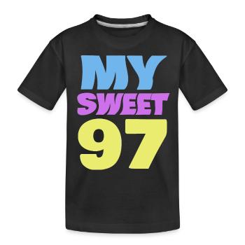 97 - Kids' Premium Organic T-Shirt - black - Front