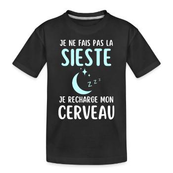 Humour sieste dormeur dormeuse - T-shirt bio Premium Enfant - noir - Devant