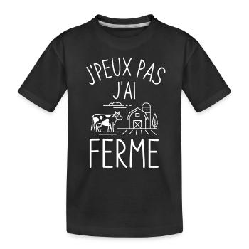 Fermier fermière agricole - T-shirt bio Premium Enfant - noir - Devant