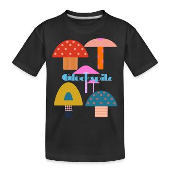 Des gens chanceux colorés - T-shirt bio Premium Enfant - noir - Devant