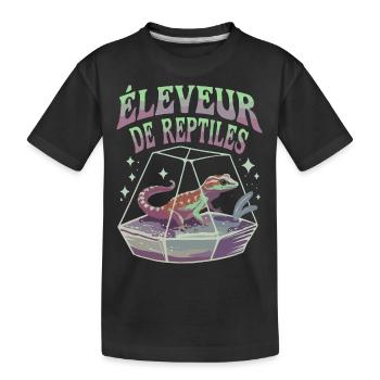 Éleveur de reptiles - T-shirt bio Premium Enfant - noir - Devant