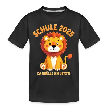 Kinder Schulkind - 2025 Einheitstag - Kinder Premium Bio T-Shirt - Schwarz - Vorne