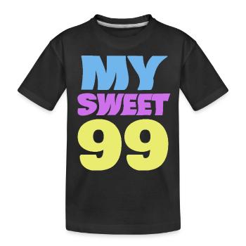 Age 99 - Kids' Premium Organic T-Shirt - black - Front