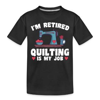 Quilten Frauen Mama Oma Stich Näherin Quilter - Kinder Premium Bio T-Shirt - Schwarz - Vorne
