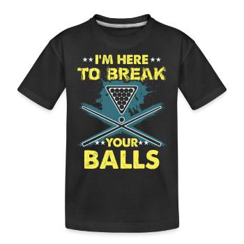 Billardspieler Geschenk Billard Queue Billardtisch - Kinder Premium Bio T-Shirt - Schwarz - Vorne