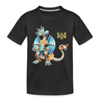 Wi-Fi Dragon - Kids' Premium Organic T-Shirt - black - Front