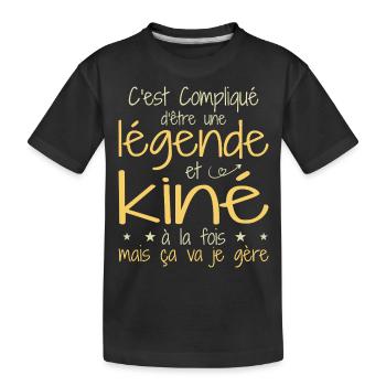 Eine Legende und Physiotherapeut - Kinder Premium Bio T-Shirt - Schwarz - Vorne
