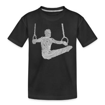 Gymnastics Gymnastics Ring Gymnastics Fingerprint Boys - Kids' Premium Organic T-Shirt - black - Front