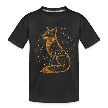 Constellation d’étoiles du renard - T-shirt bio Premium Enfant - noir - Devant