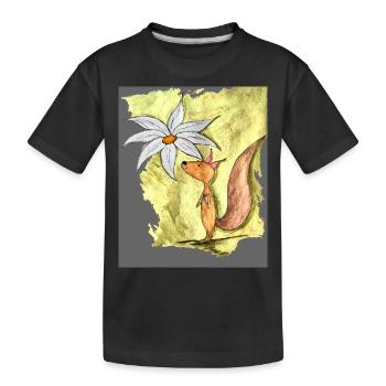 Genieße jeden Augenblick! - Kinder Premium Bio T-Shirt - Schwarz - Vorne