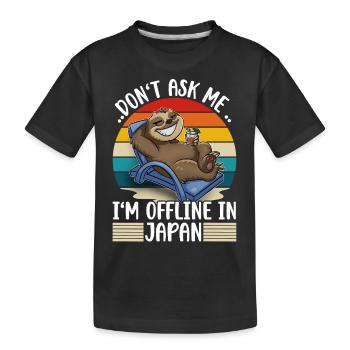 Voyage de vacances au Japon - T-shirt bio Premium Enfant - noir - Devant