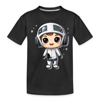 VR Lernwelt - Kinder Premium Bio T-Shirt - Schwarz - Vorne