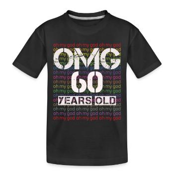 60th birthday - Kids' Premium Organic T-Shirt - black - Front