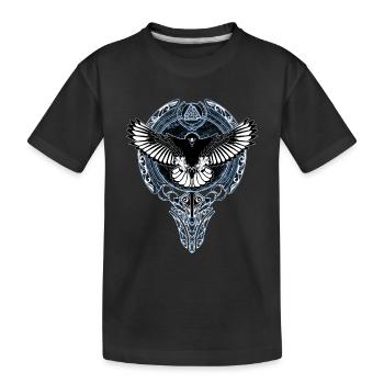 Viking Eagle - Kids' Premium Organic T-Shirt - black - Front