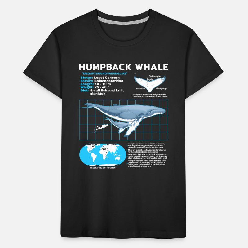 Humpback Whale Datasheet Kids' Premium Organic T-Shirt