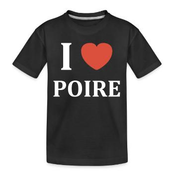 i love Poire - T-shirt bio Premium Enfant - noir - Devant