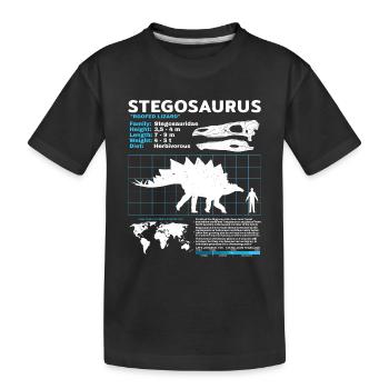 Fiche technique de Stegosaurus - T-shirt bio Premium Enfant - noir - Devant