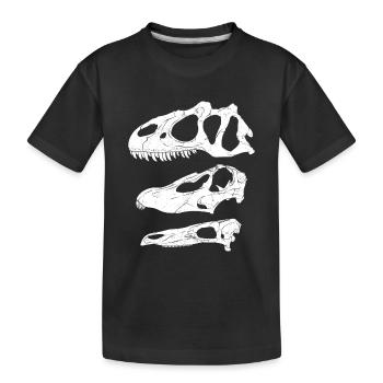 Allosaurus Diplodocus Stegosaurus - T-shirt bio Premium Enfant - noir - Devant