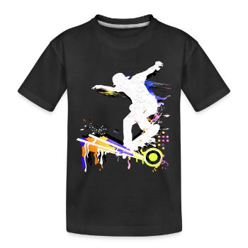 Skate | Skater | Skateboard | Skateboarding - Kinder Premium Bio T-Shirt - Schwarz - Vorne