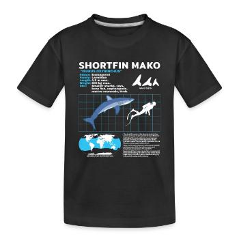 Fiche d’information sur Makohai - T-shirt bio Premium Enfant - noir - Devant