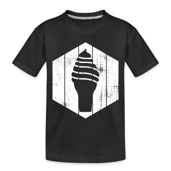 Softeis - Kinder Premium Bio T-Shirt - Schwarz - Vorne