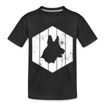 Deutscher Schäferhund - Kinder Premium Bio T-Shirt - Schwarz - Vorne