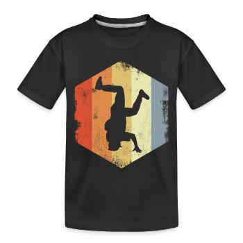 Breakdancer Vintage Look - Kids' Premium Organic T-Shirt - black - Front