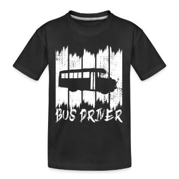 Chauffeur de bus - T-shirt bio Premium Enfant - noir - Devant
