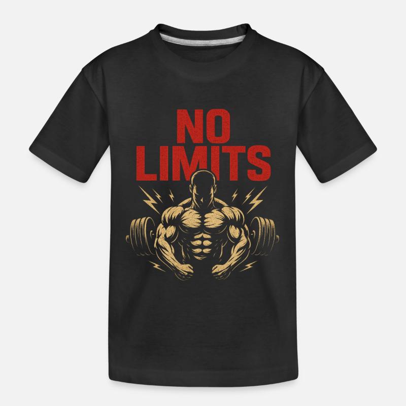 No Limits – Kraft und Stärke - Kinder Premium Bio T-Shirt - Schwarz