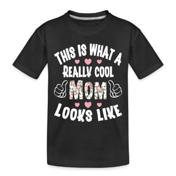 Mom - Kids' Premium Organic T-Shirt - black - Front