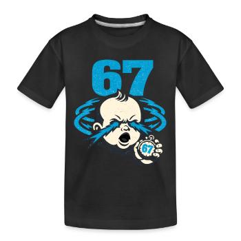 67 Six Seven - Gen Z - Kids' Premium Organic T-Shirt - black - Front