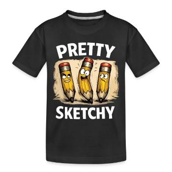 Crayons assez louches Plutôt louches - T-shirt bio Premium Enfant - noir - Devant