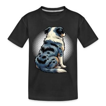 Berger australien Aussie Aussie Propriétaires Aussies - T-shirt bio Premium Enfant - noir - Devant
