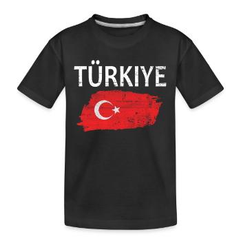 Drapeau de la Turquie Drapeau Türkiye - T-shirt bio Premium Enfant - noir - Devant