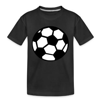 Fussball Ball - Kinder Premium Bio T-Shirt - Schwarz - Vorne