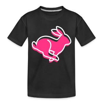 Ein laufender Hase - Kinder Premium Bio T-Shirt - Schwarz - Vorne