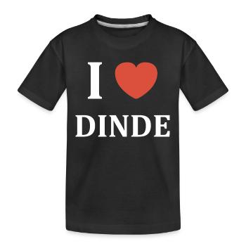 i love dinde - T-shirt bio Premium Enfant - noir - Devant