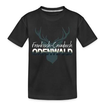 Fränkisch Crumbach Odenwald - Kinder Premium Bio T-Shirt - Schwarz - Vorne