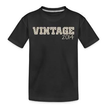 Jahrgang 2014 Original 2014 Retro 2014 Geschenk 2014 - Kinder Premium Bio T-Shirt - Schwarz - Vorne
