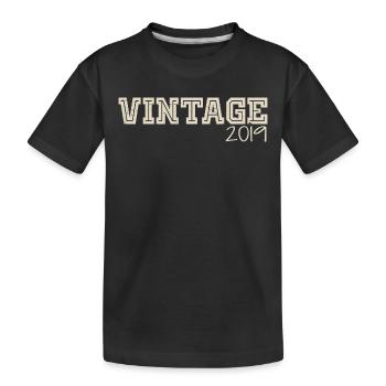 Jahrgang 2019 Original 2019 Retro 2019 Geschenk 2019 - Kinder Premium Bio T-Shirt - Schwarz - Vorne