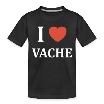 i love vache - T-shirt bio Premium Enfant - noir - Devant