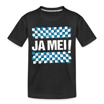 Ja mei! Bayrische Sprüche Bayern - Kinder Premium Bio T-Shirt - Schwarz - Vorne