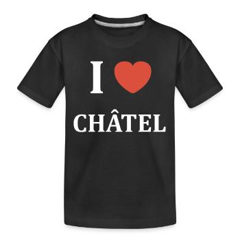 i love châtel - T-shirt bio Premium Enfant - noir - Devant