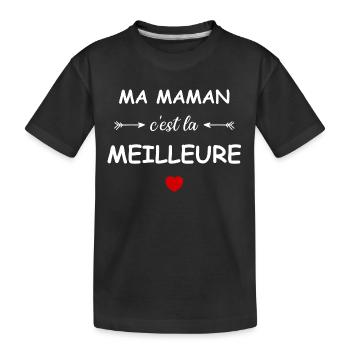 Ma maman c'est la meilleure - T-shirt bio Premium Enfant - noir - Devant