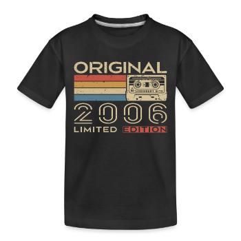 2006 Retro 2006 Geburtstagsgeschenk - Jahrgang 2006 - Kinder Premium Bio T-Shirt - Schwarz - Vorne
